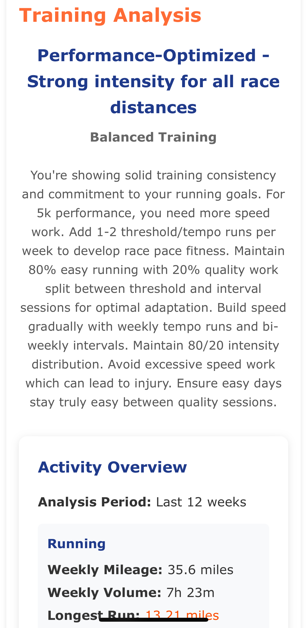 Detailed Training Analysis